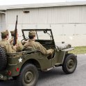 Army jeep on patrol at Fort Miles
